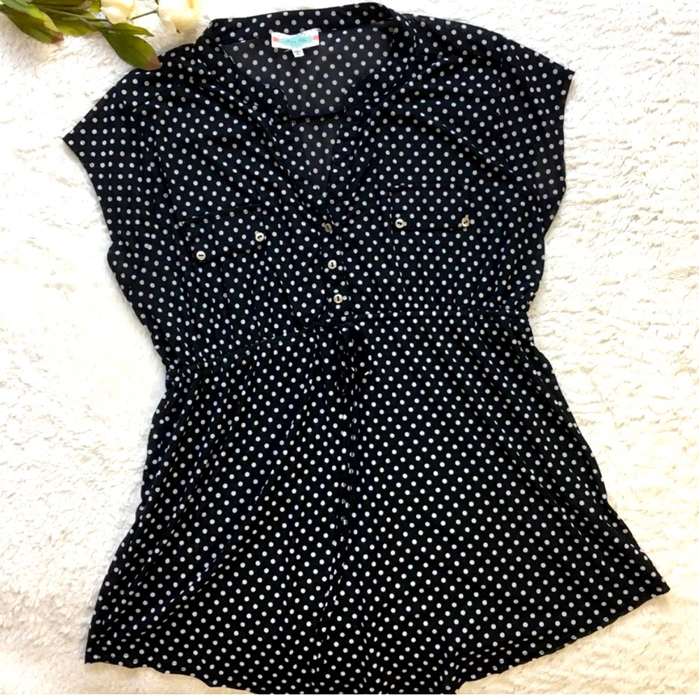 ARIA BLU Polka Dot Maternity Blouse